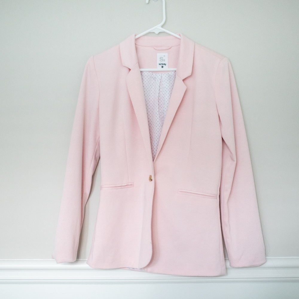 Light pink outerwear jacket vest
